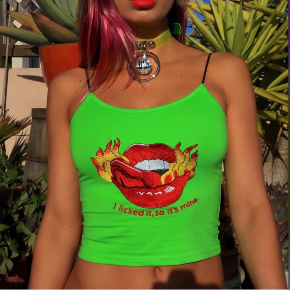 Green Graphic Women's Top